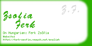 zsofia ferk business card